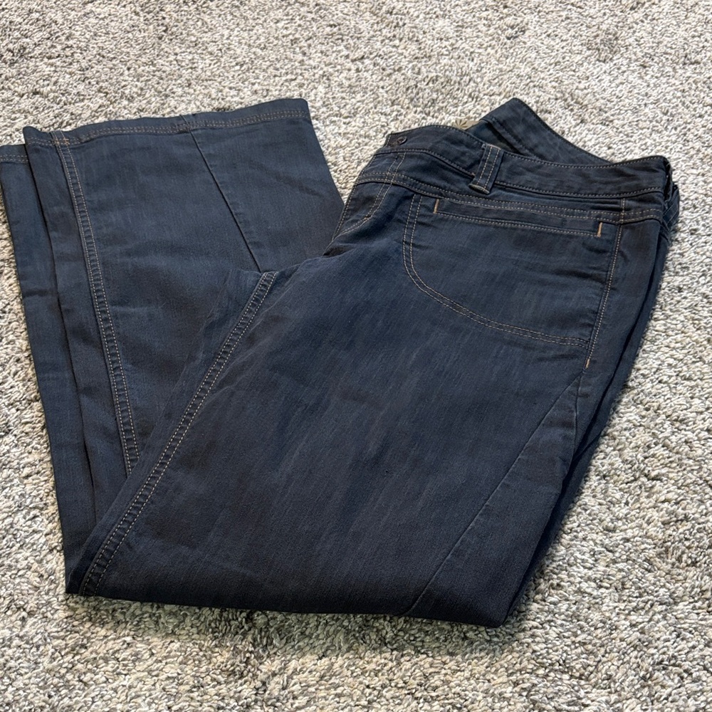 Athleta Cargo Denim Flares size 12